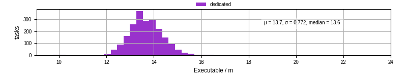 Time the executable took to run