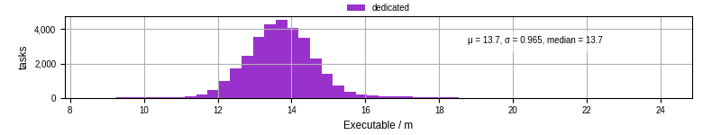 Time the executable took to run