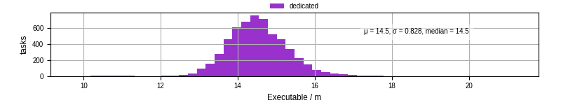 Time the executable took to run