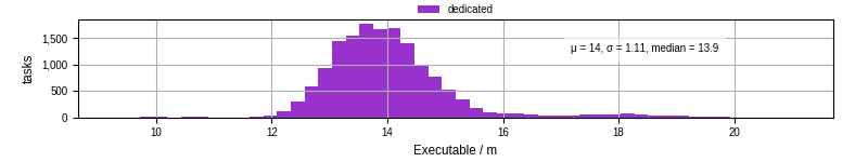 Time the executable took to run