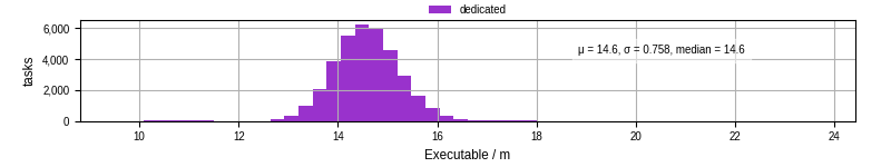 Time the executable took to run