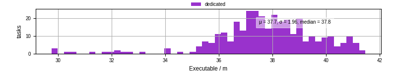 Time the executable took to run