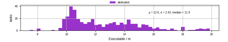 Time the executable took to run