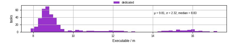 Time the executable took to run
