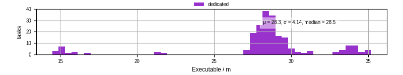 Time the executable took to run