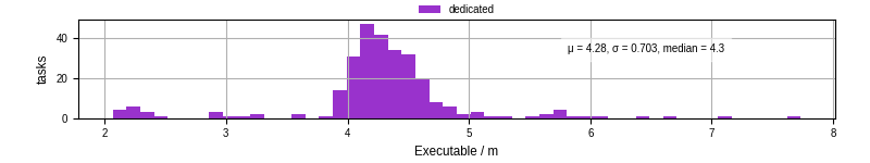 Time the executable took to run