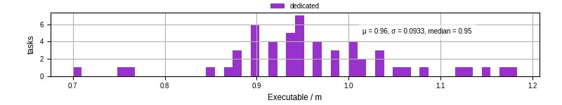 Time the executable took to run
