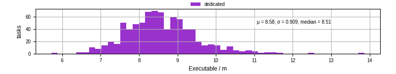 Time the executable took to run
