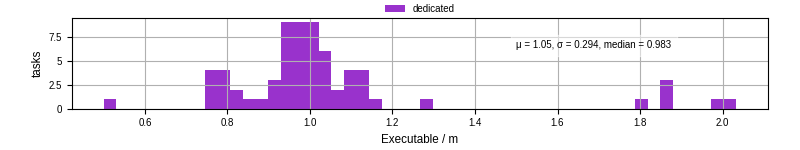 Time the executable took to run