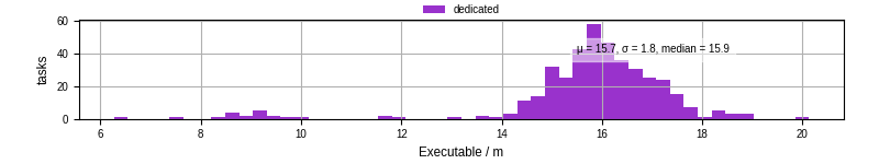 Time the executable took to run