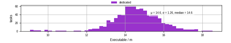 Time the executable took to run