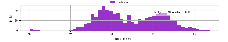 Time the executable took to run