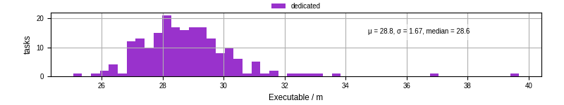 Time the executable took to run