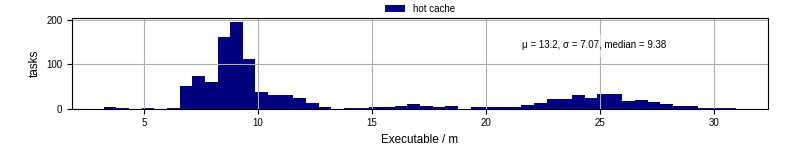Time the executable took to run