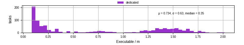 Time the executable took to run