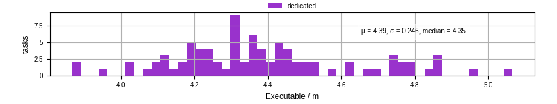 Time the executable took to run