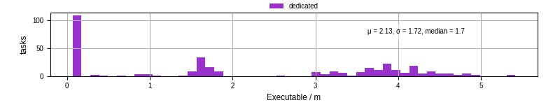 Time the executable took to run