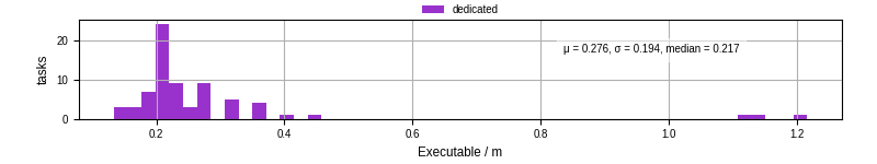 Time the executable took to run