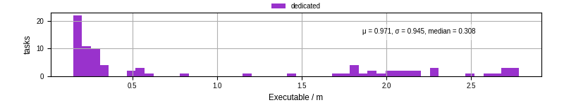 Time the executable took to run