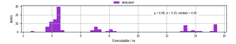 Time the executable took to run