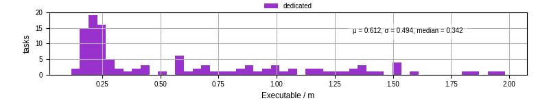 Time the executable took to run