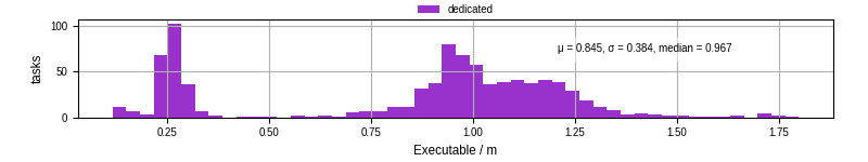 Time the executable took to run