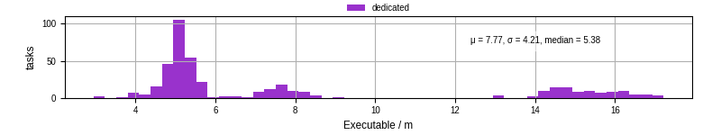 Time the executable took to run