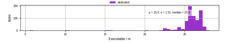 Time the executable took to run
