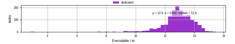 Time the executable took to run
