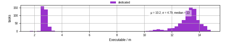 Time the executable took to run