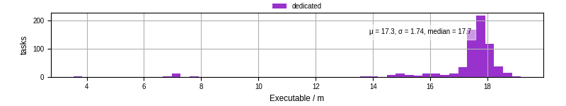 Time the executable took to run