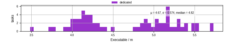 Time the executable took to run