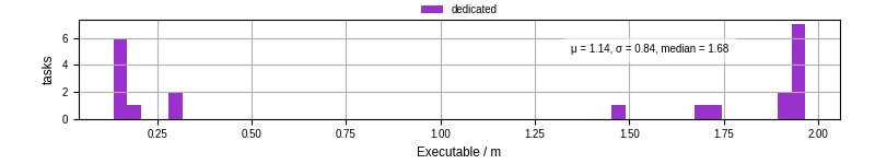 Time the executable took to run
