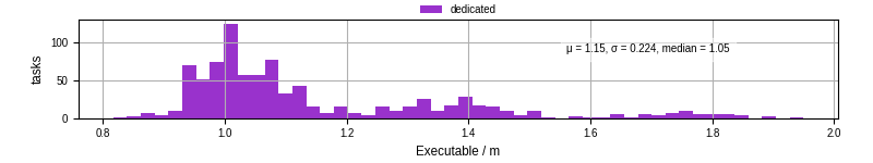Time the executable took to run