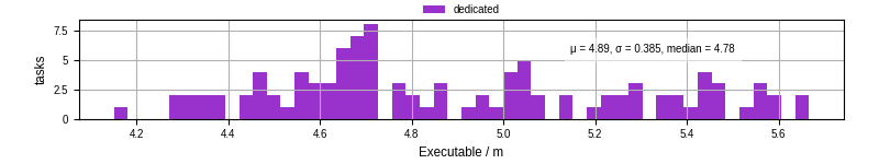 Time the executable took to run