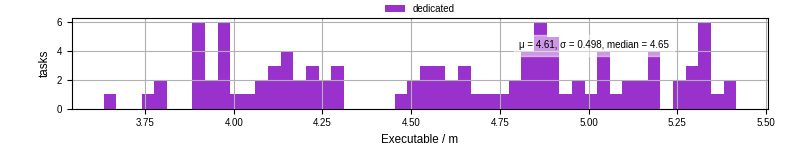 Time the executable took to run