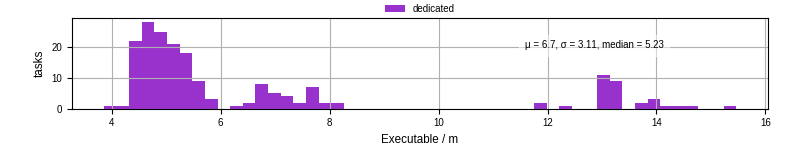 Time the executable took to run