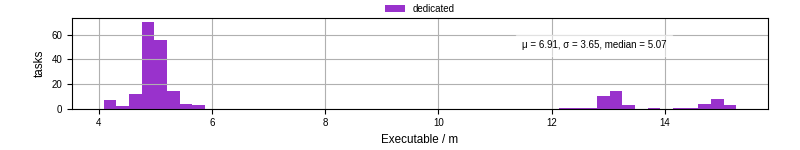 Time the executable took to run