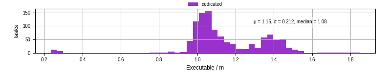 Time the executable took to run