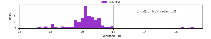Time the executable took to run