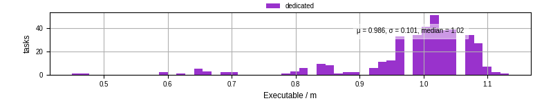 Time the executable took to run