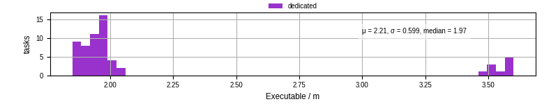 Time the executable took to run