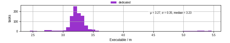 Time the executable took to run