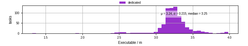 Time the executable took to run