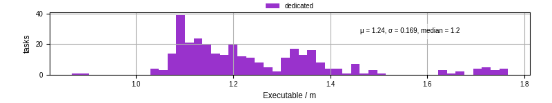 Time the executable took to run