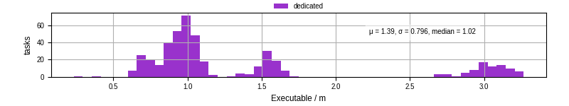 Time the executable took to run