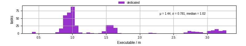 Time the executable took to run
