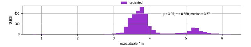 Time the executable took to run
