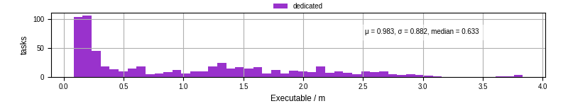 Time the executable took to run