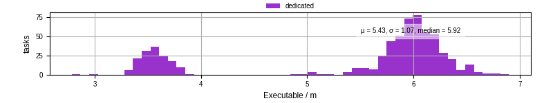 Time the executable took to run
